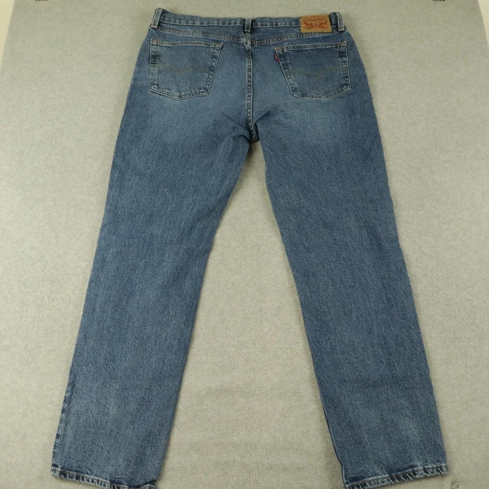 Levi's 541 Jeans Mens 36x34 Athletic Taper 5-Pocket‎ Flex Distressed Denim Blue
